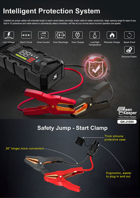 20000mah ポータブル ジャンプ スタート パック ウトライ ブースター 1500A 緊急用 LEDライト