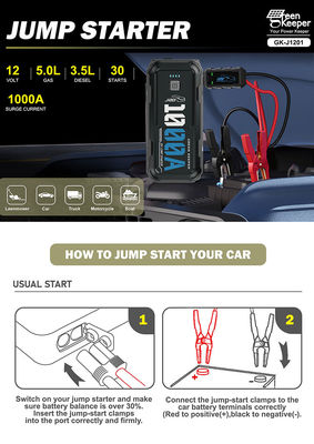 車の緊急起動 電源 10000ma 1000a 12v 携帯電源バンク ジャンプスタート