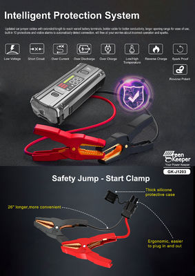 車用緊急バッテリー J1203 ピーク 3000A 20000mAh 8.0L 車両用のブーストジャンプスタート