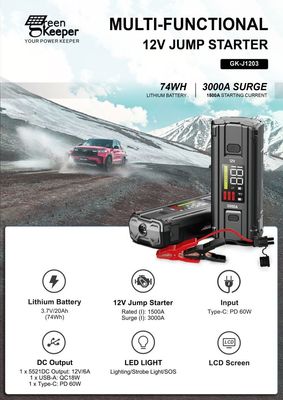 自動車 バッテリー ジャンプ スタートル 超安全 超コンデンサ 3000A 自動車用 パワーバンク トラック
