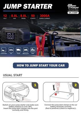 12V型C自動車バッテリー充電器 急速充電のためのジャンプスタート 電動自動車バッテリー