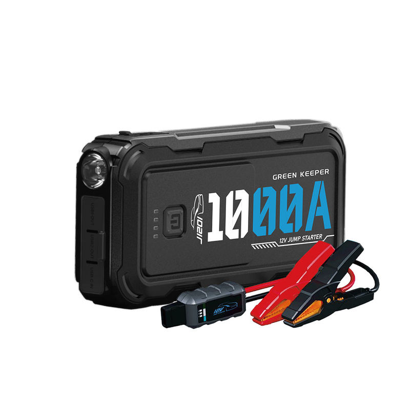 18WQCインプットLEDワークライト 10000mAh カージャンプスタート パワーバンク 1000A 双 USB出力