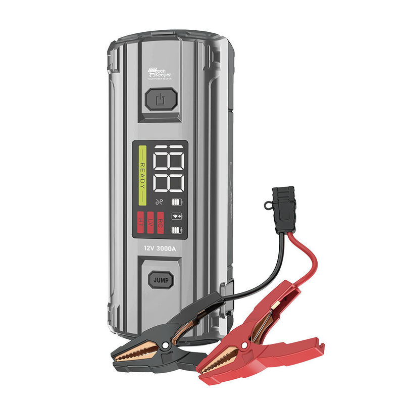 グリーンキーパー 2024 3000A 12V ポータブルジャンプスタート 20000mAh/74Wh 容量 スマートクランプ
