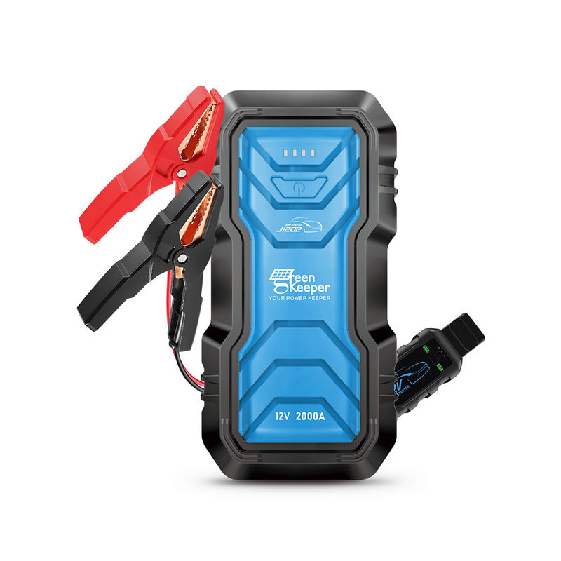 ポータブル バッテリー ジャンプスタート グリーンキーパー 2024 2000A 16000mAh 12V LEDライト付き